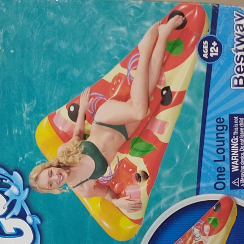 Pizza Shaped Pool Float Lounger 70.9" Long x 48" Wide